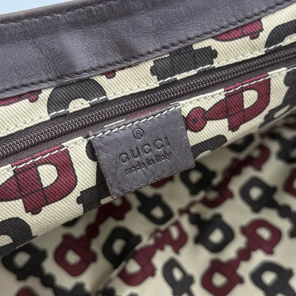 Gucci Guccissima Abbey Brown Leather Tote Bag