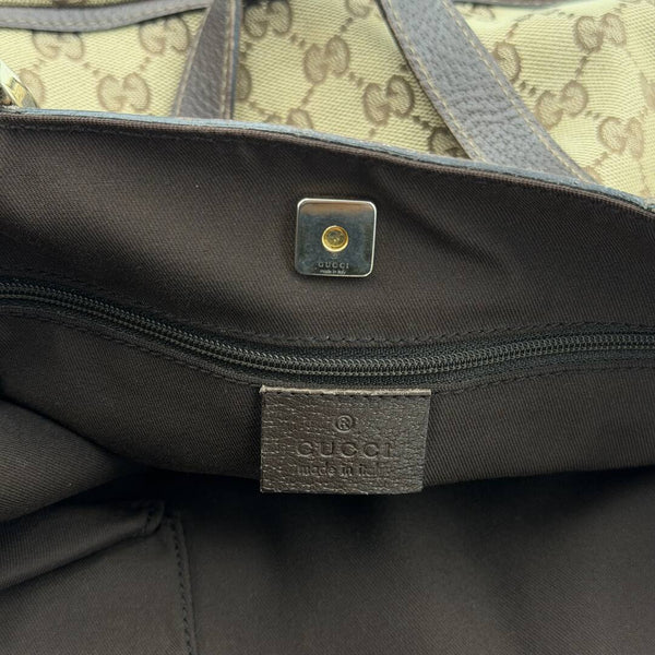 Gucci GG Canvas Abbey D-Ring Pocket Brown Tote Bag