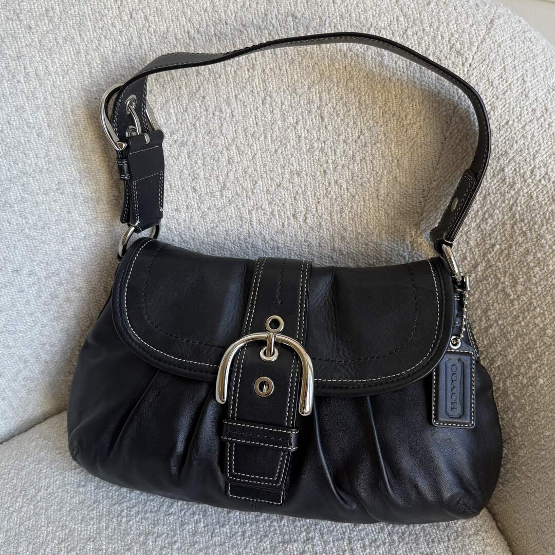 Coach Soho Hobo Leather Black Shoulder Bag