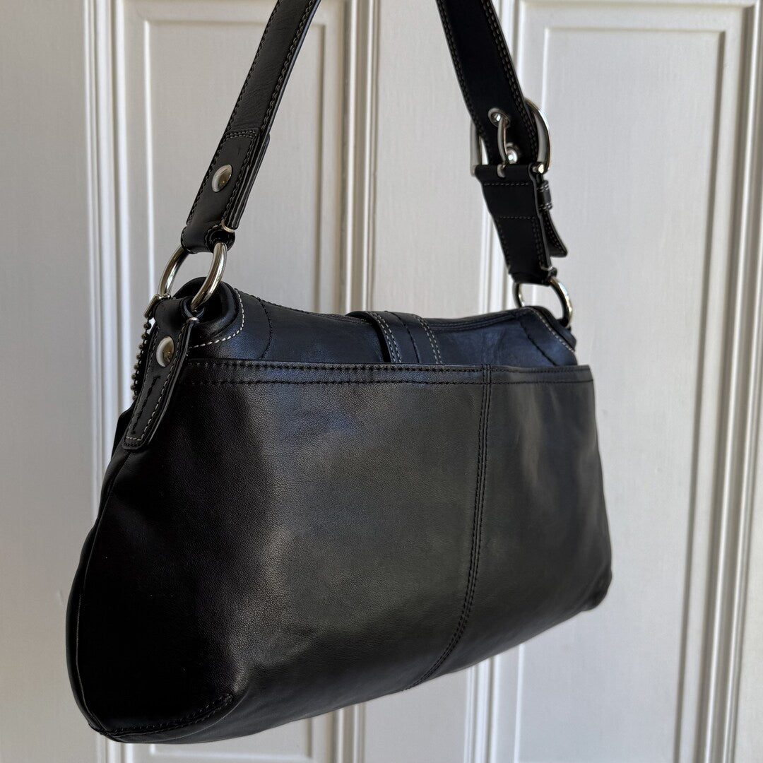 Coach Soho Hobo Leather Black Shoulder Bag