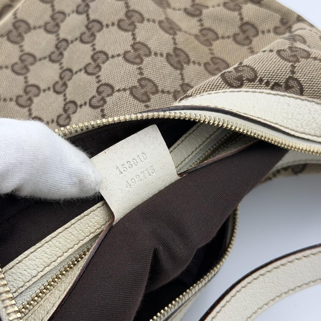 Gucci GG Canvas White Shoulder Bag