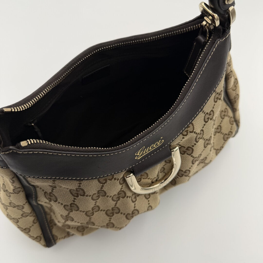 Gucci GG Canvas Abbey Brown Shoulder Bag