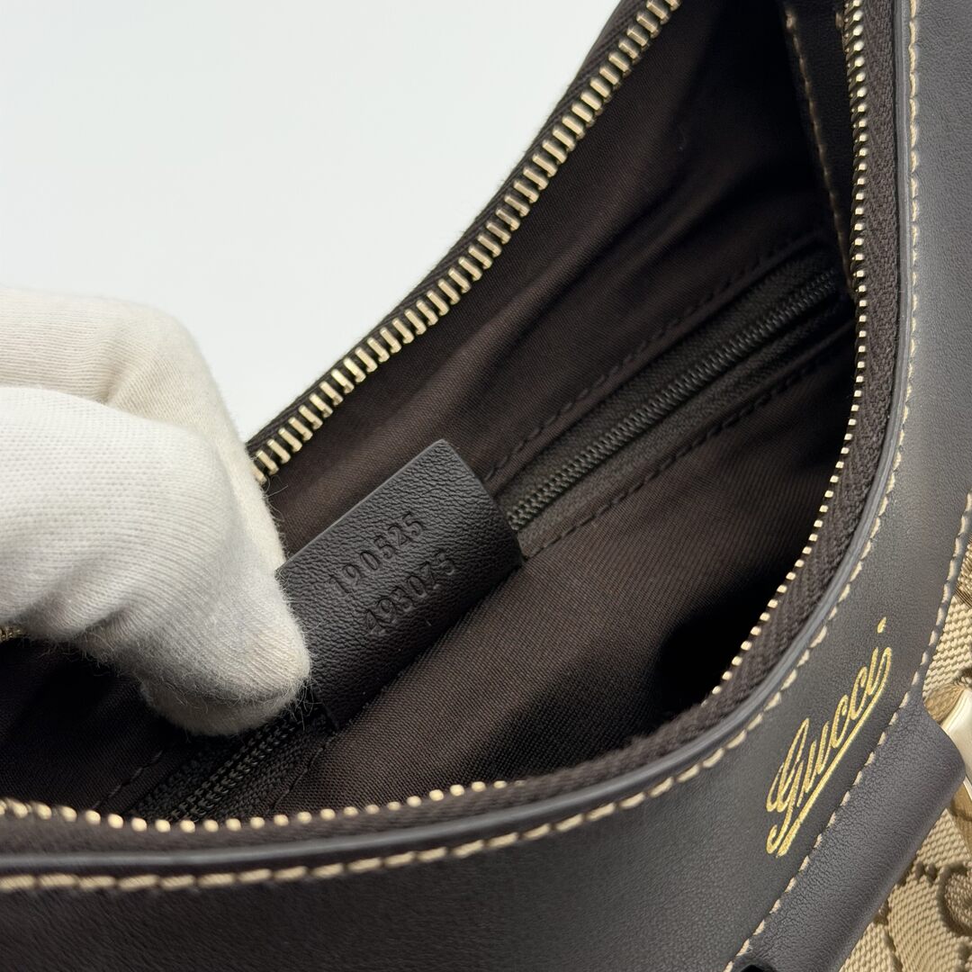 Gucci GG Canvas Abbey Brown Shoulder Bag