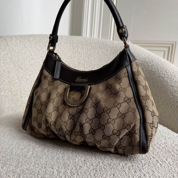 Gucci GG Canvas Abbey Brown Shoulder Bag