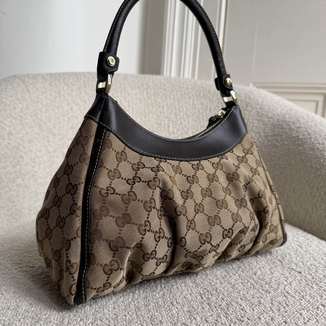 Gucci GG Canvas Abbey Brown Shoulder Bag