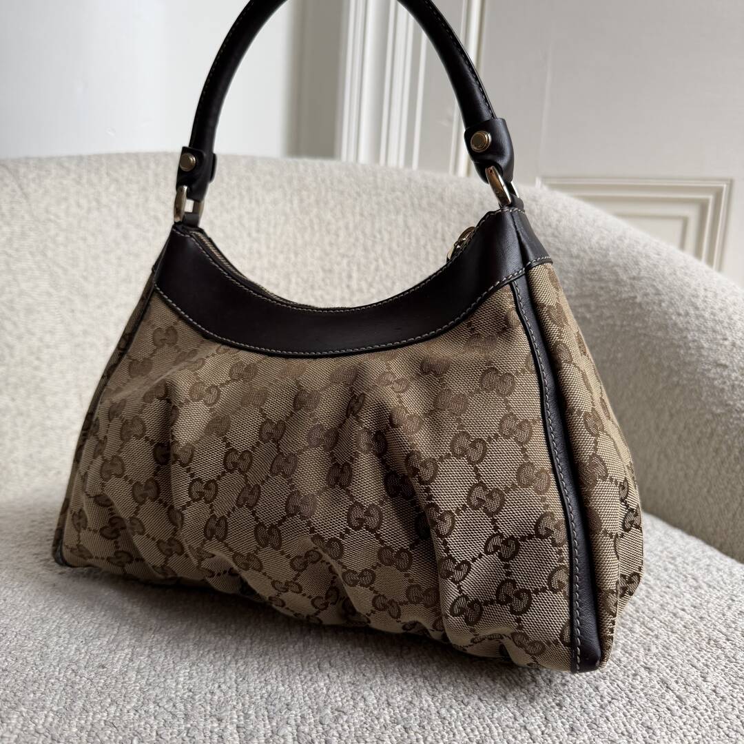 Gucci GG Canvas Abbey Brown Shoulder Bag