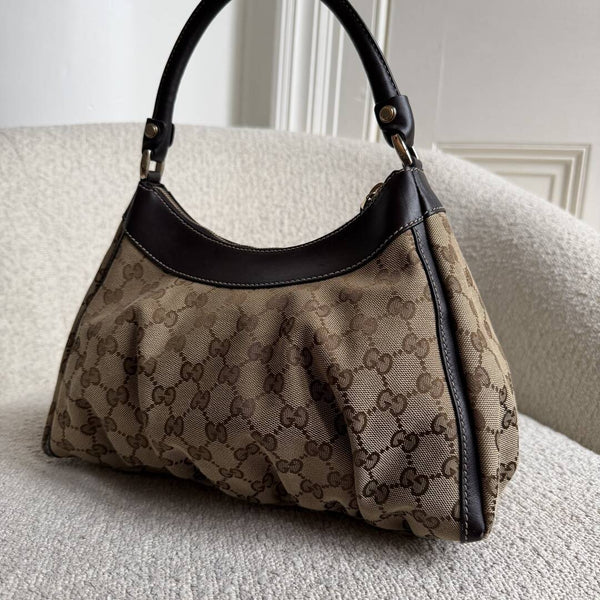 Gucci GG Canvas Abbey Brown Shoulder Bag