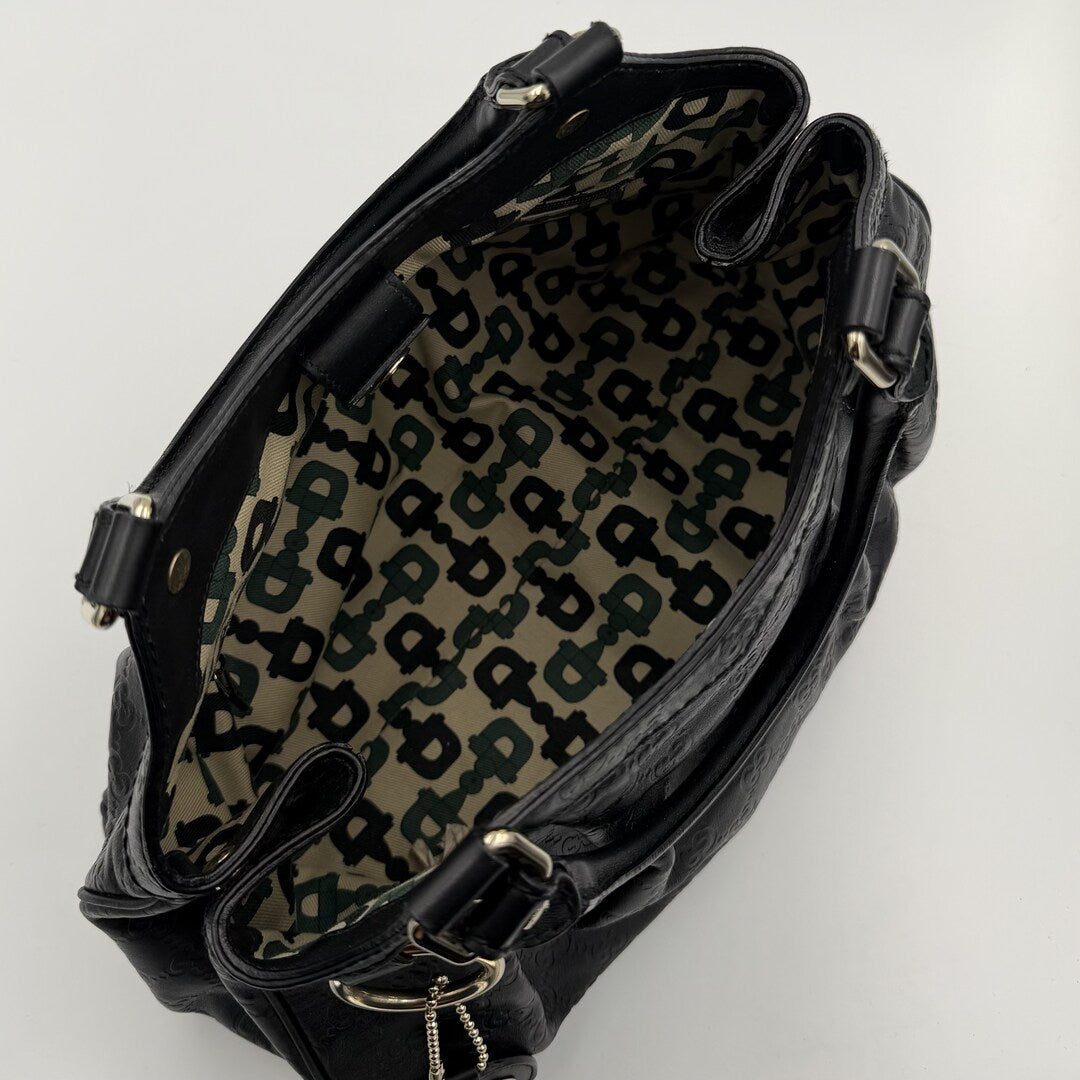 Gucci Guccissima Sukey Leather Black Tote Bag