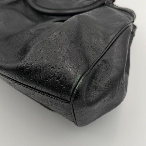 Gucci Guccissima Sukey Leather Black Tote Bag