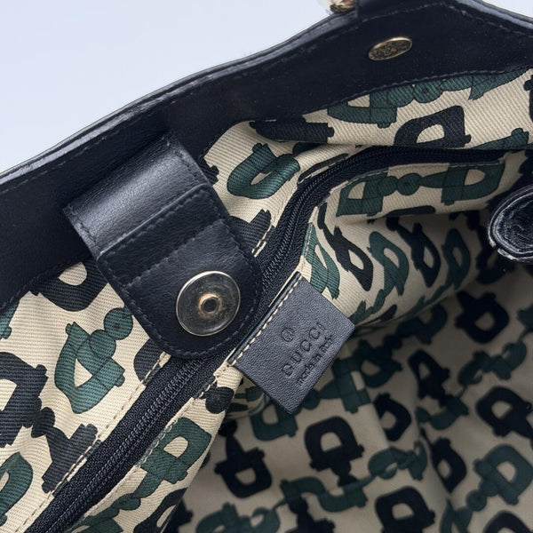 Gucci Guccissima Sukey Leather Black Tote Bag