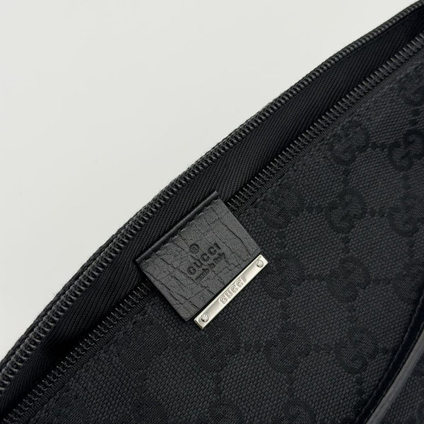 Gucci GG Monogram Black Boat Pochette Handbag