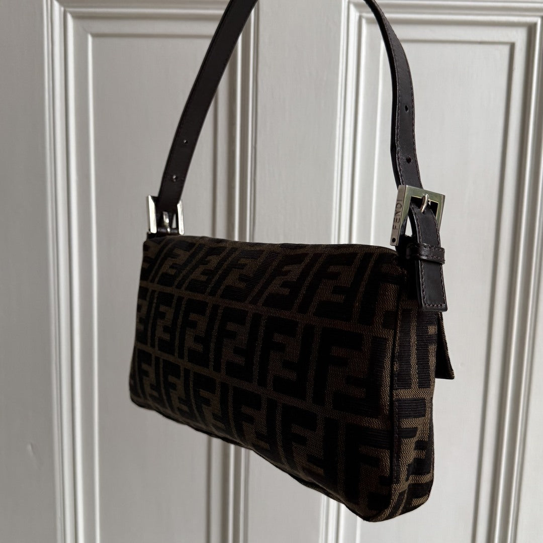 Fendi Mamma Baguette Zucca Shoulder Bag