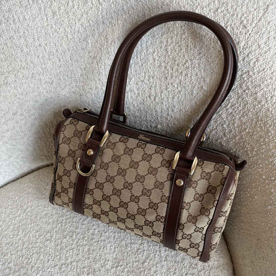 Gucci GG Canvas Abbey Brown Shoulder Bag