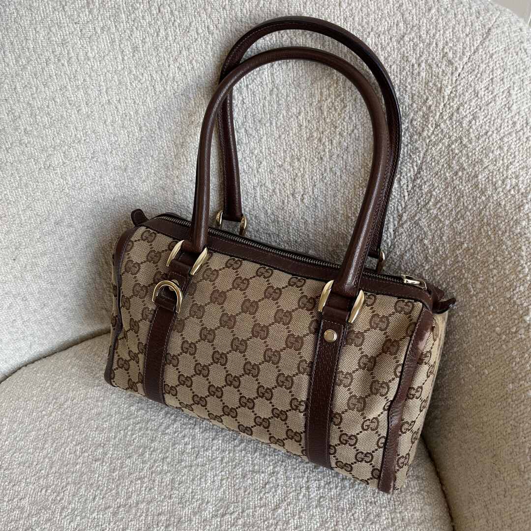 Gucci GG Canvas Abbey Brown Shoulder Bag