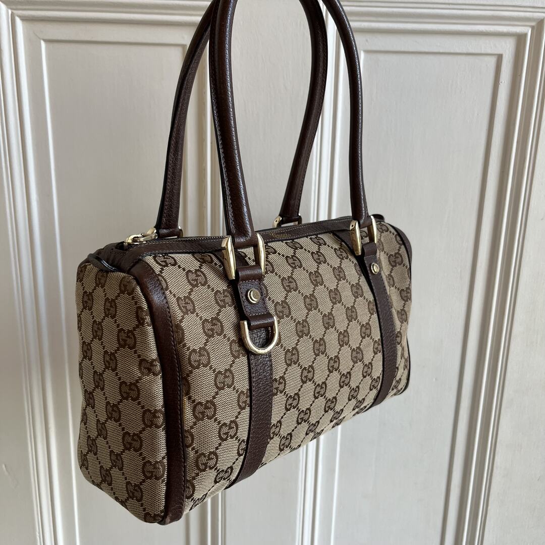 Gucci GG Canvas Abbey Brown Shoulder Bag