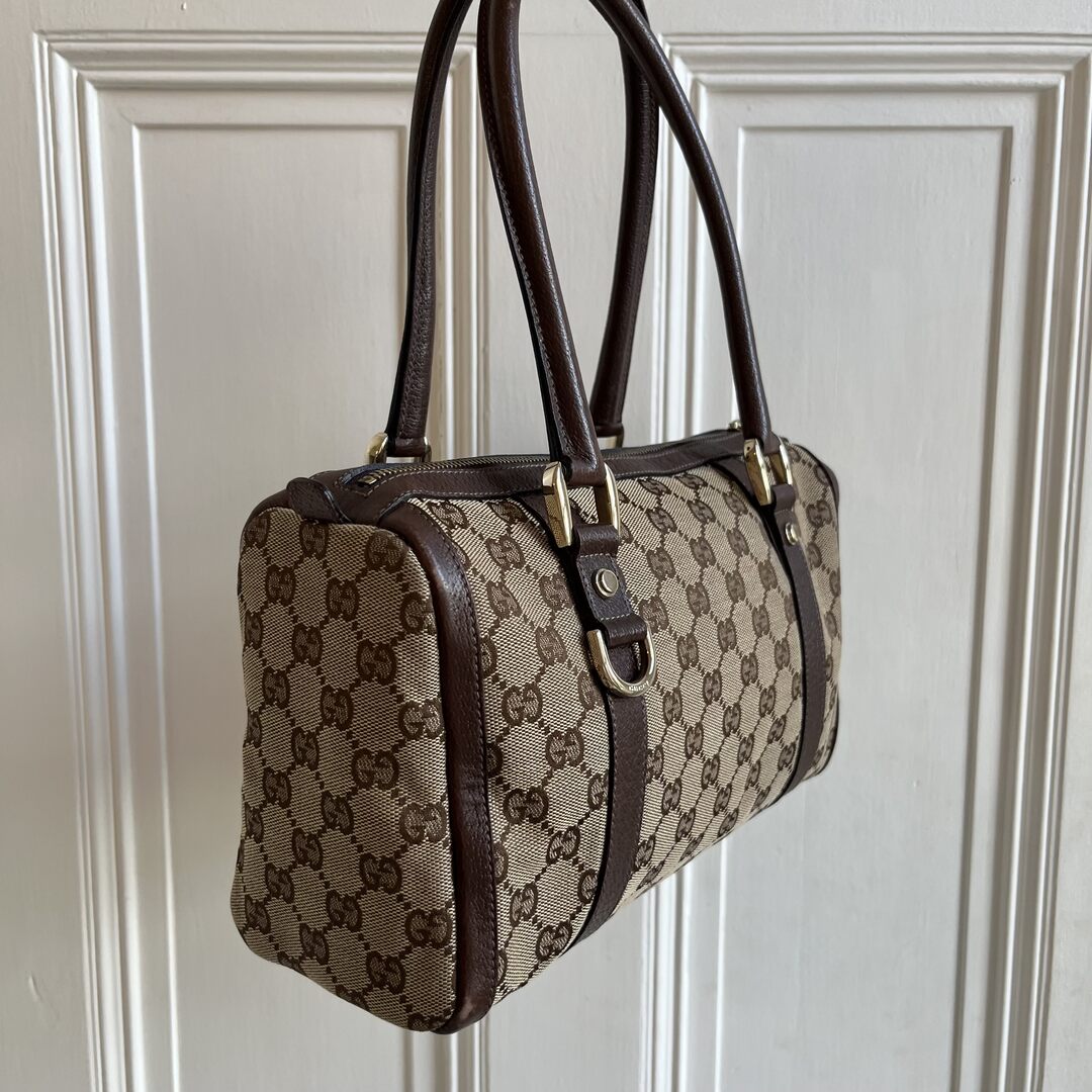 Gucci GG Canvas Abbey Brown Shoulder Bag