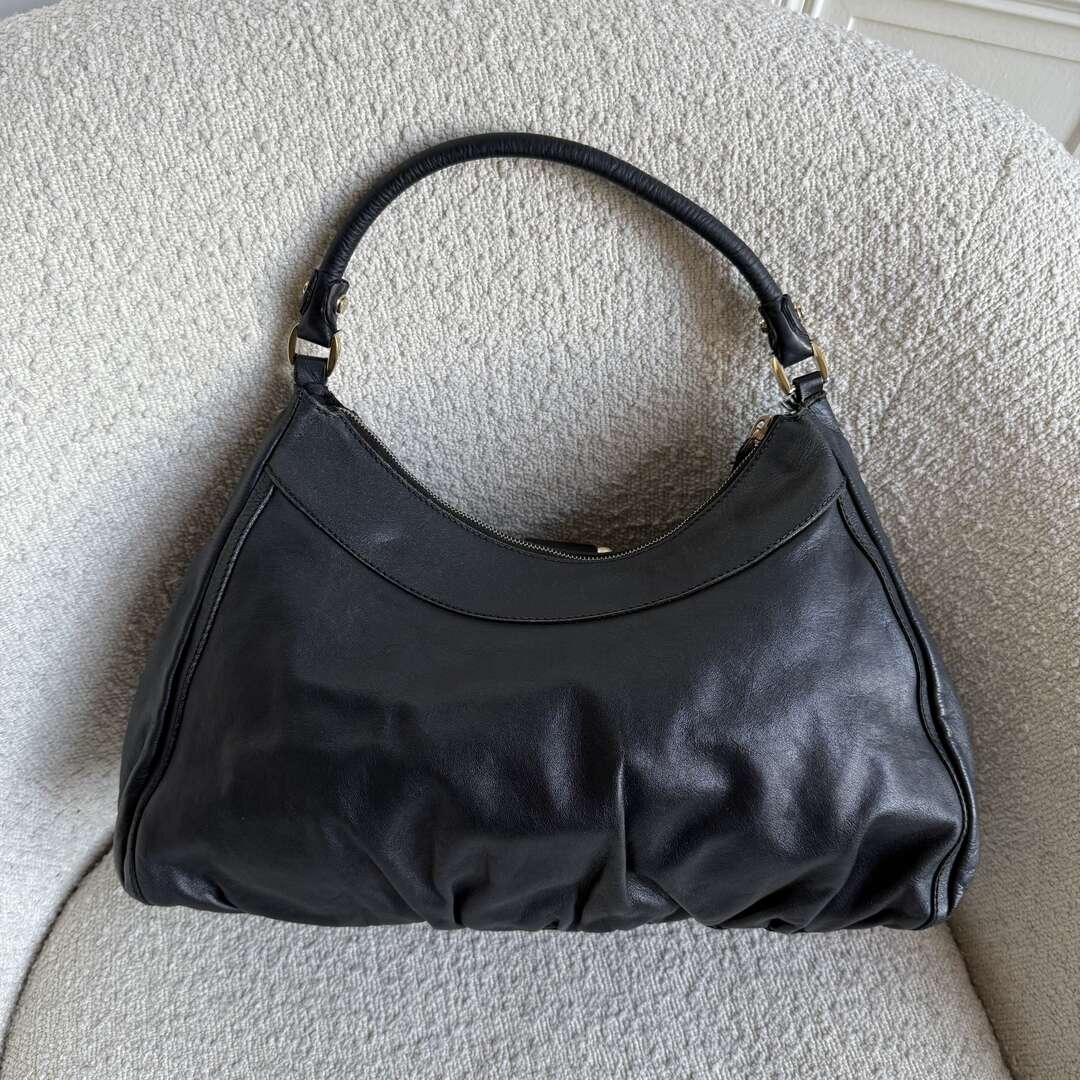 Gucci Abbey Leather Black Shoulder Bag