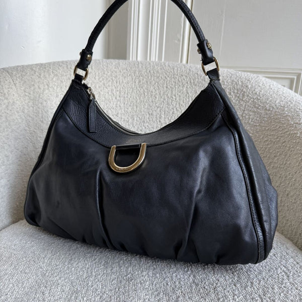 Gucci Abbey Leather Black Shoulder Bag