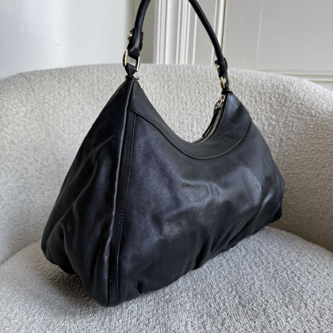 Gucci Abbey Leather Black Shoulder Bag