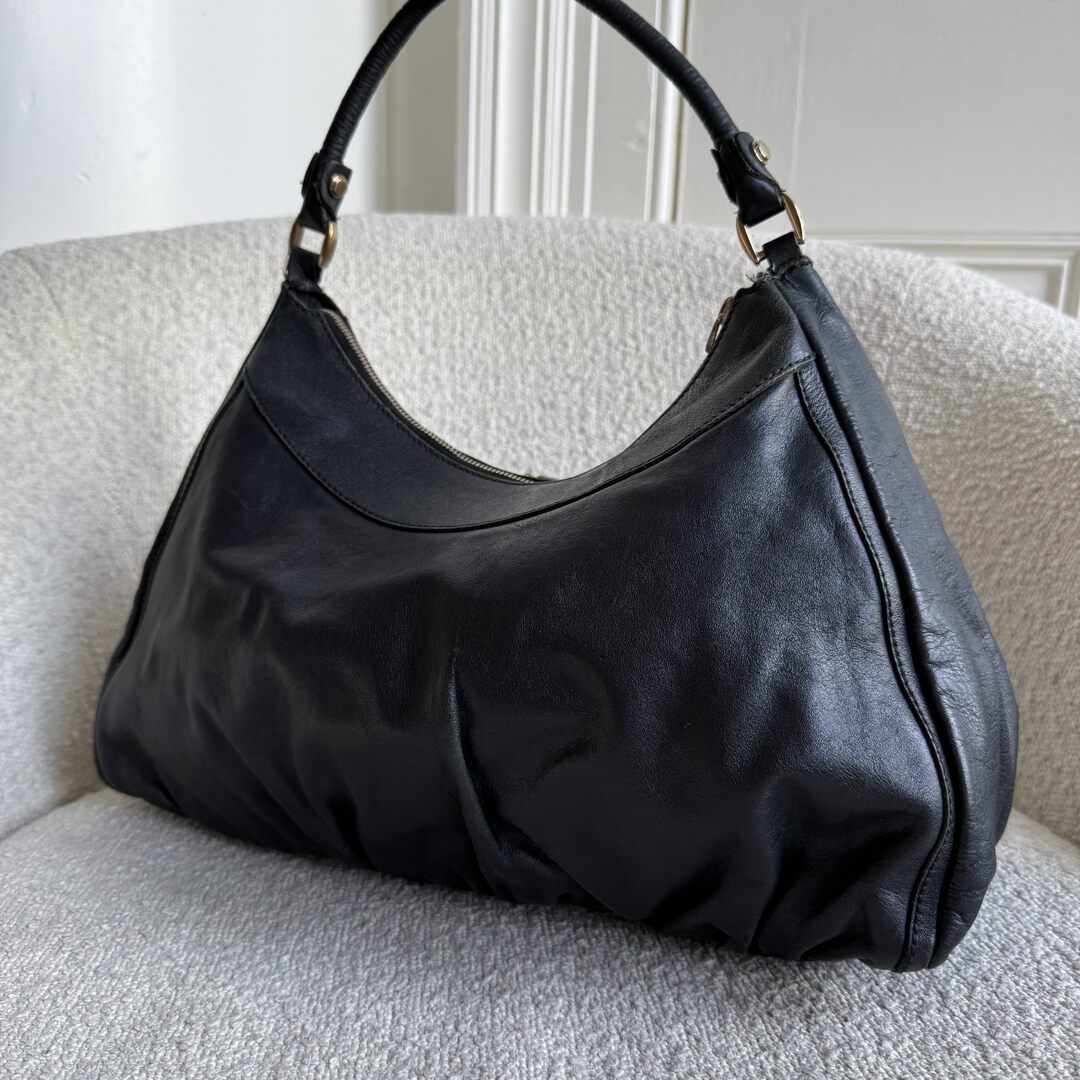 Gucci Abbey Leather Black Shoulder Bag