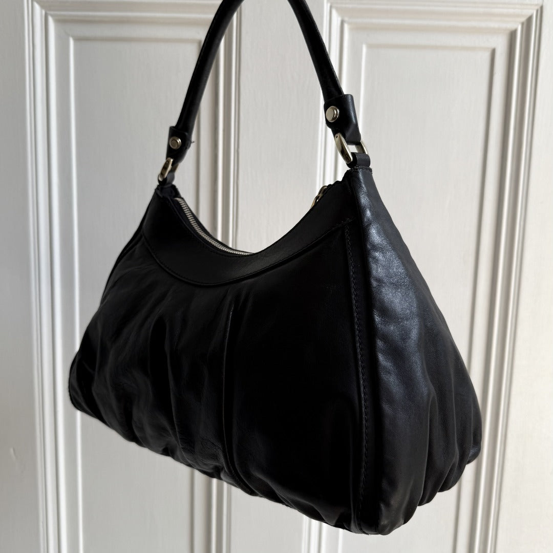 Gucci Abbey Leather Black Shoulder Bag