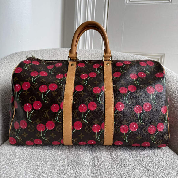 Rare 2005 Louis Vuitton Murakami Cherry Keepall 45