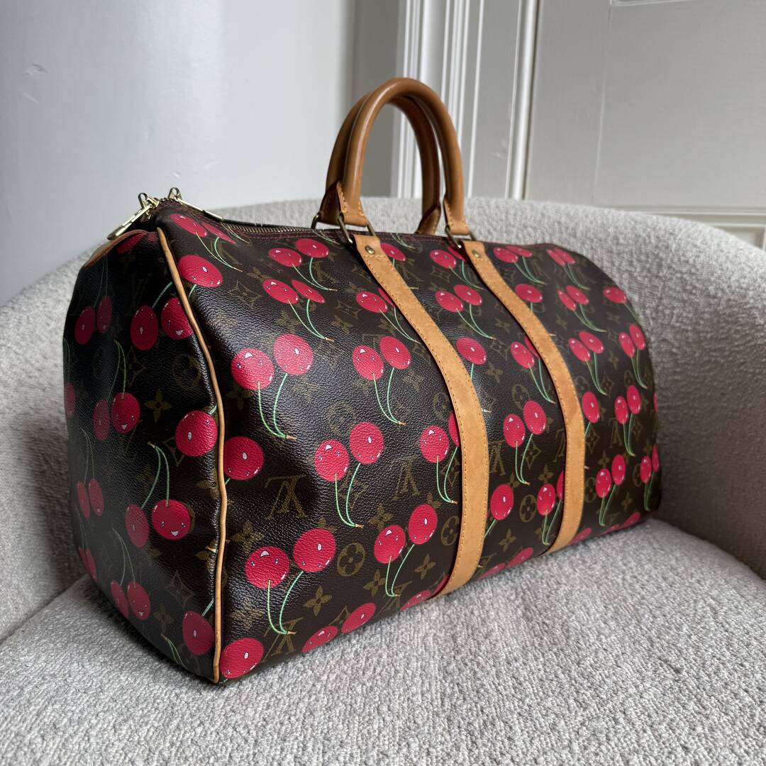 Rare 2005 Louis Vuitton Murakami Cherry Keepall 45