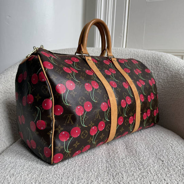 Rare 2005 Louis Vuitton Murakami Cherry Keepall 45