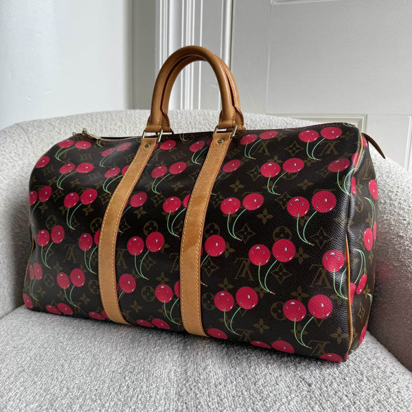 Rare 2005 Louis Vuitton Murakami Cherry Keepall 45
