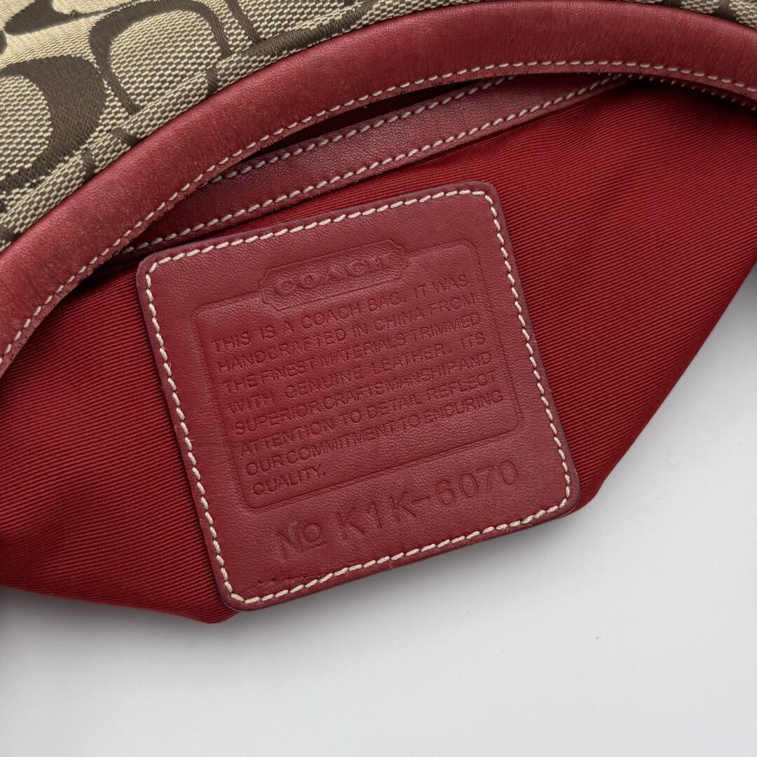 Coach Signature Red Shoulder Bag