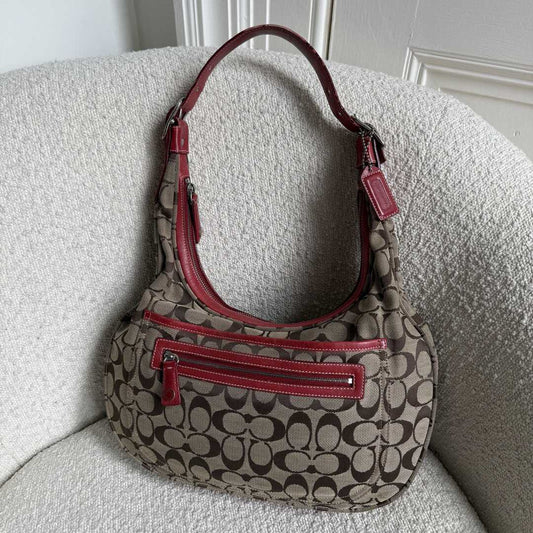 Coach Signature Red Shoulder Bag