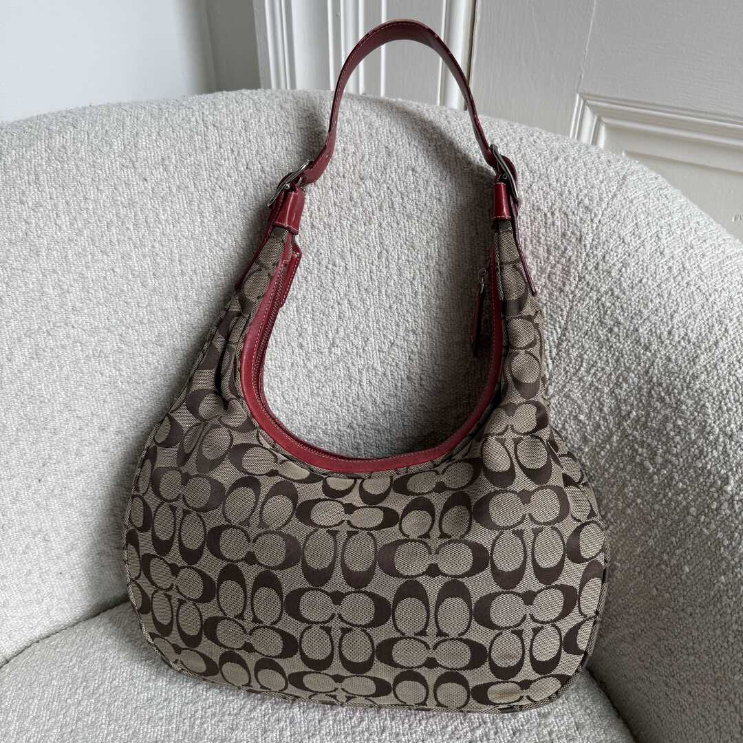 Coach Signature Red Shoulder Bag