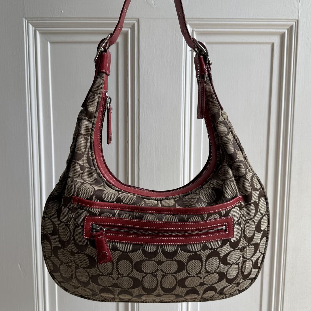 Coach Signature Red Shoulder Bag