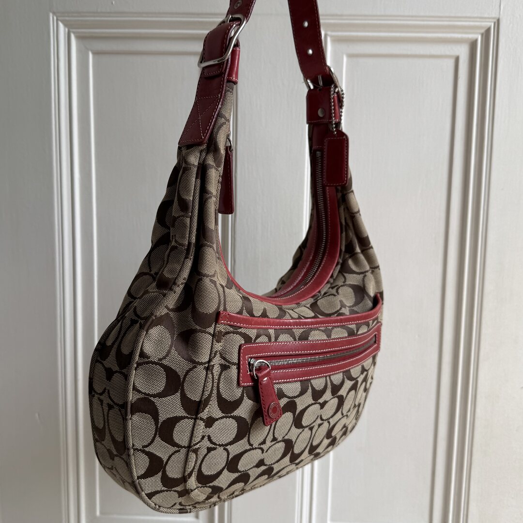 Coach Signature Red Shoulder Bag
