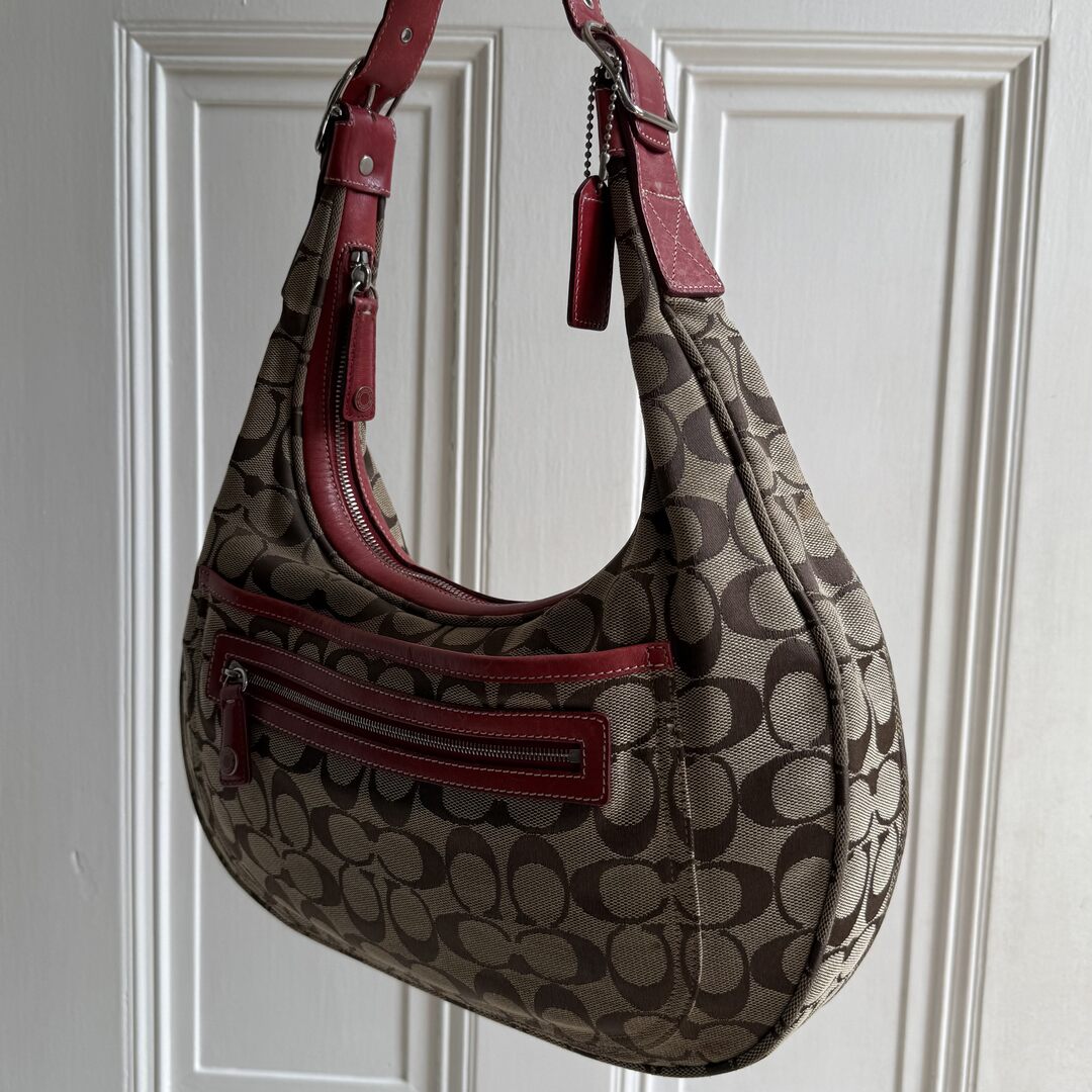 Coach Signature Red Shoulder Bag