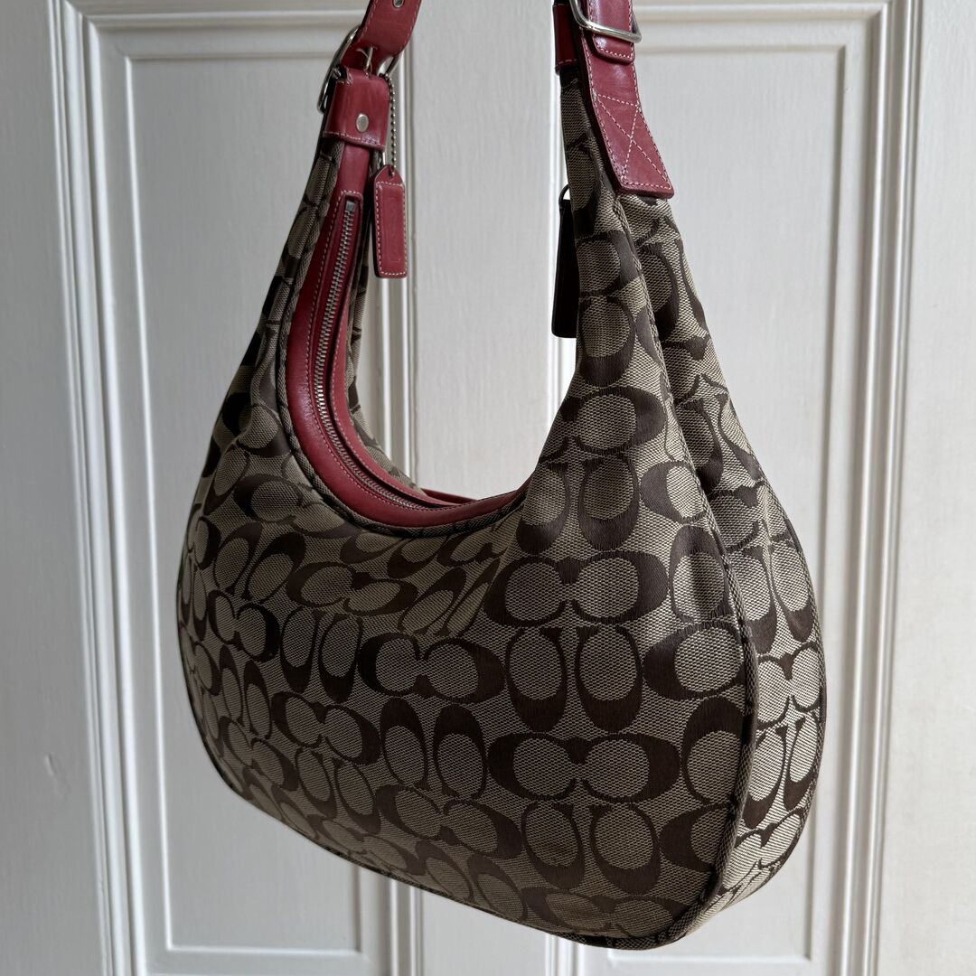 Coach Signature Red Shoulder Bag