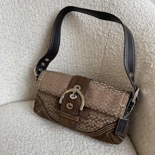 Coach Signature Mini Soho Brown Shoulder Bag