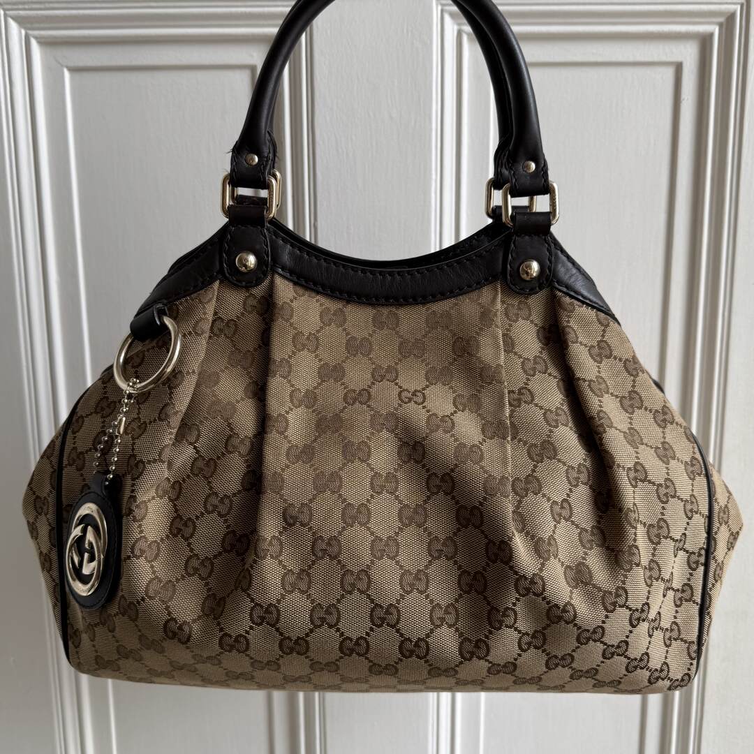 Gucci Monogram Sukey Black Tote Bag