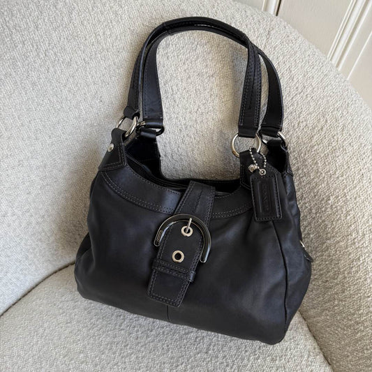 Coach Soho Hobo Leather Black Shoulder Bag