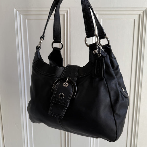 Coach Soho Hobo Leather Black Shoulder Bag