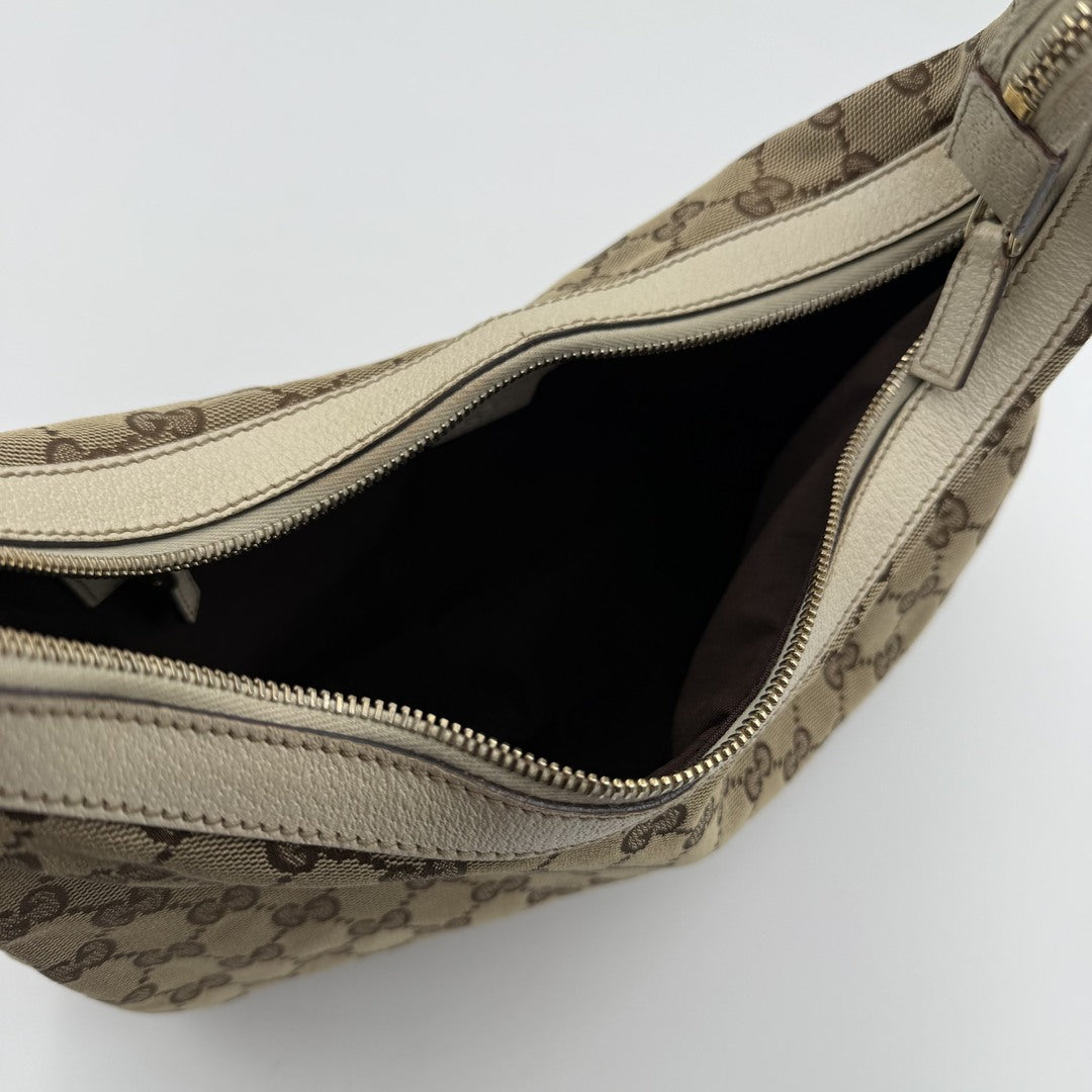 Gucci GG Canvas White Shoulder Bag