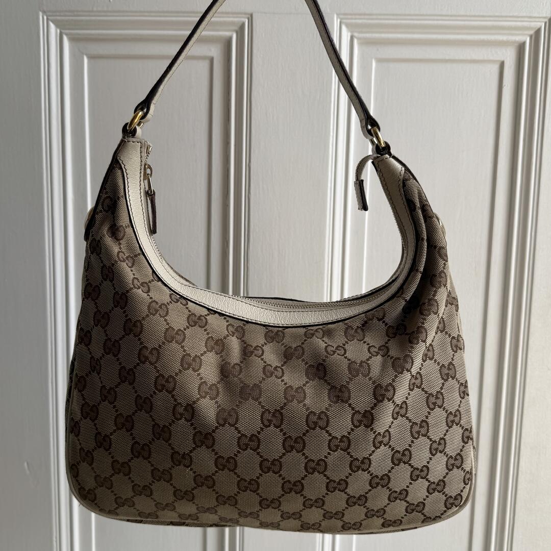 Gucci GG Canvas White Shoulder Bag