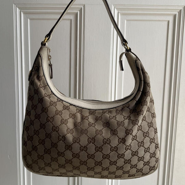 Gucci GG Canvas White Shoulder Bag
