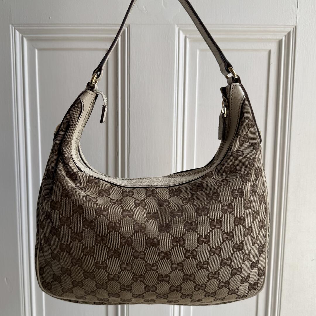 Gucci GG Canvas White Shoulder Bag