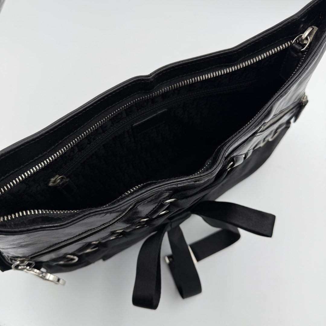 RARE Dior Corset Black Leather Shoulder Bag