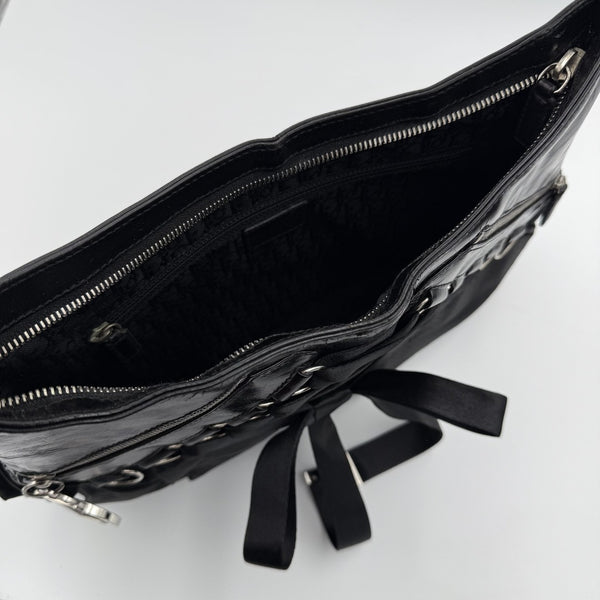 RARE Dior Corset Black Leather Shoulder Bag