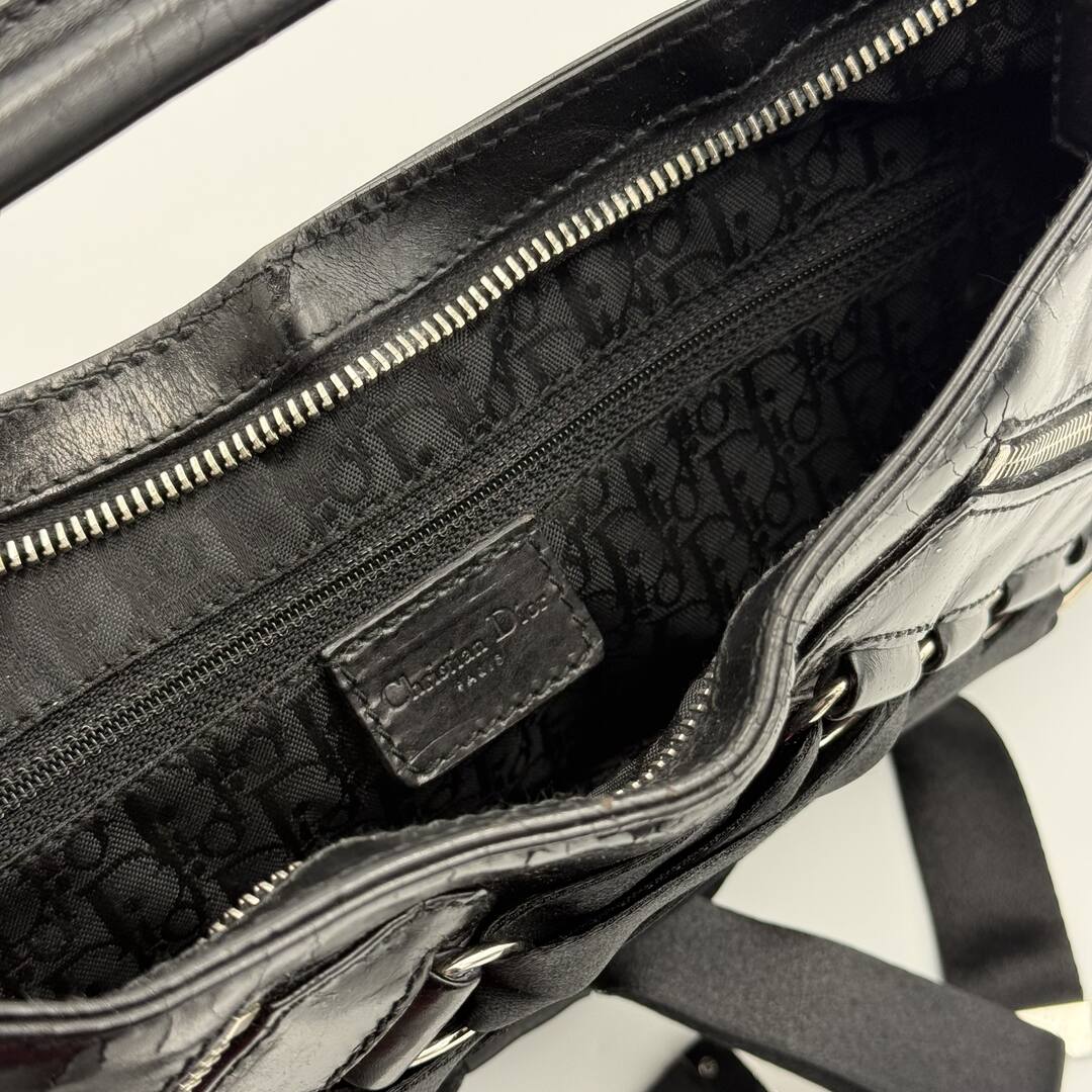 RARE Dior Corset Black Leather Shoulder Bag