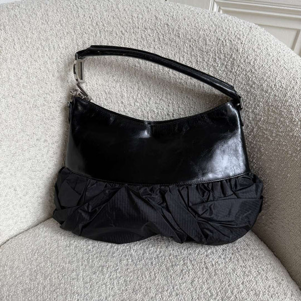 RARE Dior Corset Black Leather Shoulder Bag