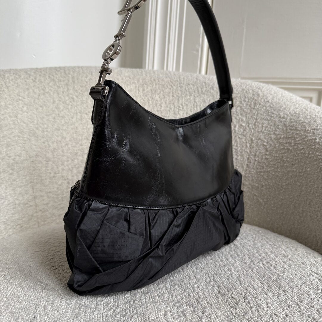RARE Dior Corset Black Leather Shoulder Bag