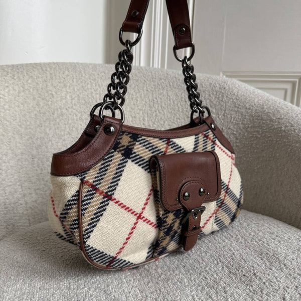 Burberry Nova Check Chain Shoulder Bag